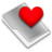 Grey Favorites Heart 2 Icon